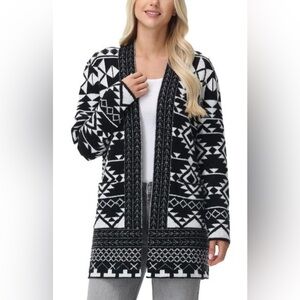 FRYE Women's The Cozy Cardigan Jacquard Pattern NWT Sz.M